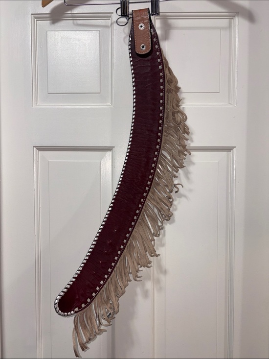 Rodeo Quincy Roses and Fringe Leather belt